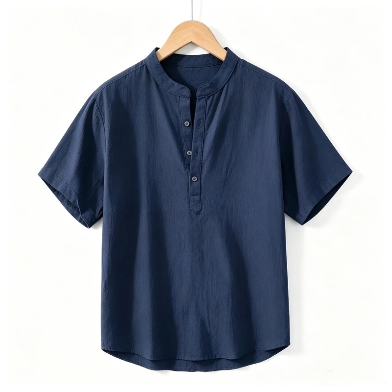 Summer Mens Short Sleeve Shirt - Linen Shirt Breathable avis et prix