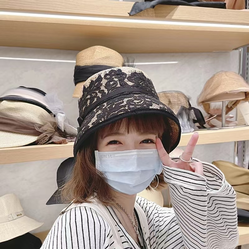 Fashion Japanese New Lace Deco - Bucket Hat Straw avis et prix