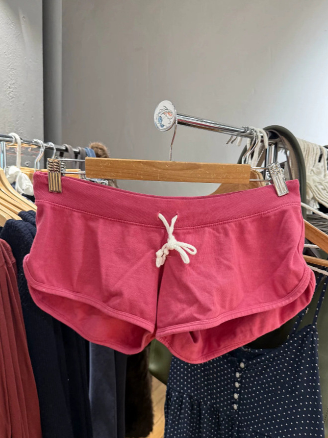 New Rose Pink Cotton Short Pan - Short Linen Drawstring avis et prix