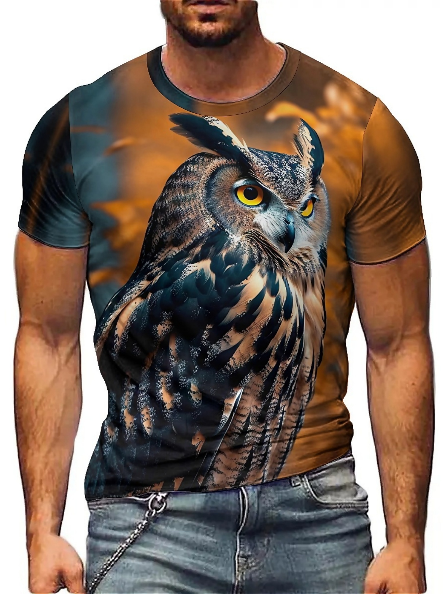 Men's & Women's 3D Print Owl G - Tee Graphic Print avis et prix