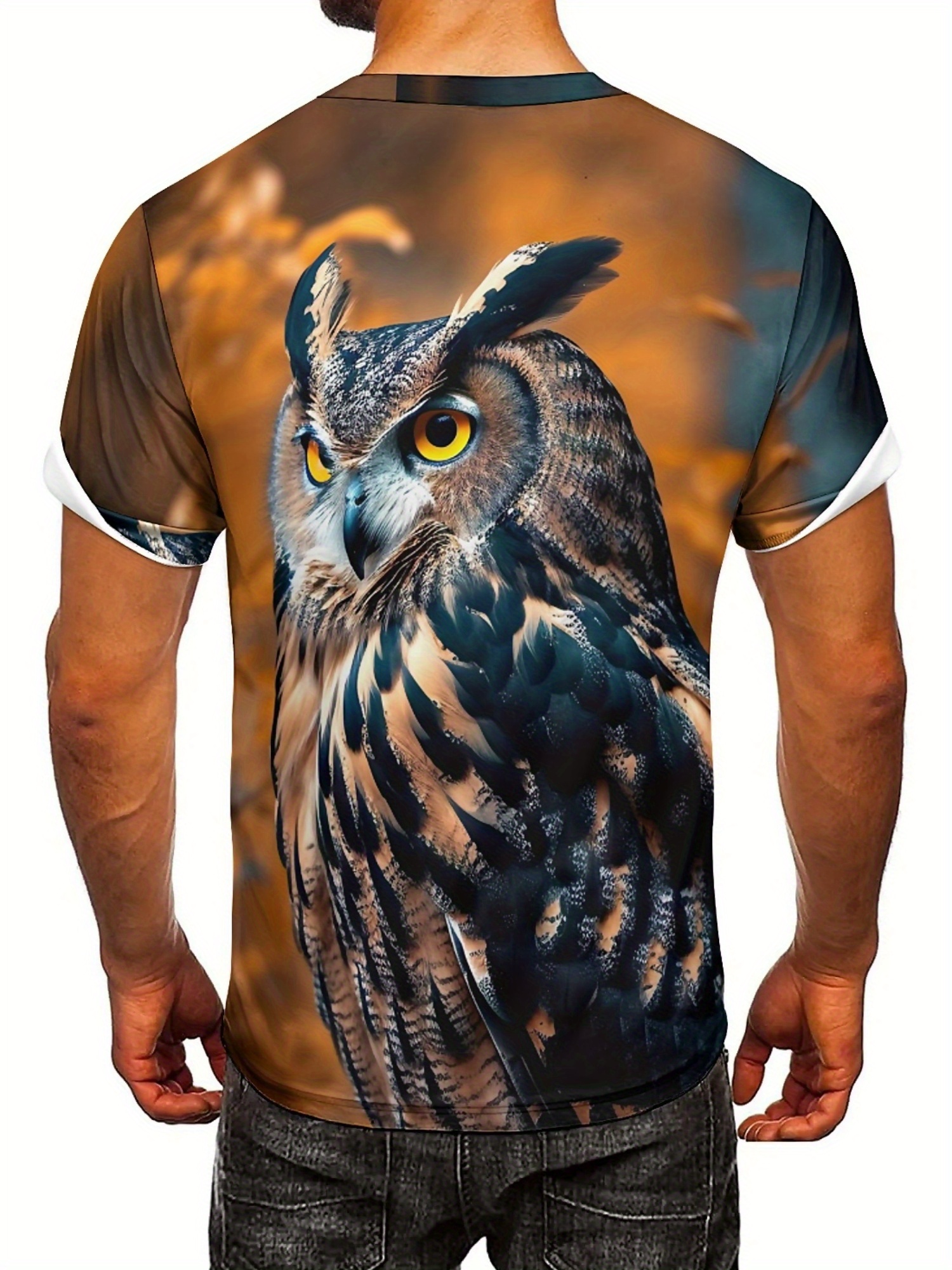 Men's & Women's 3D Print Owl G - Tee Graphic Print avis et prix
