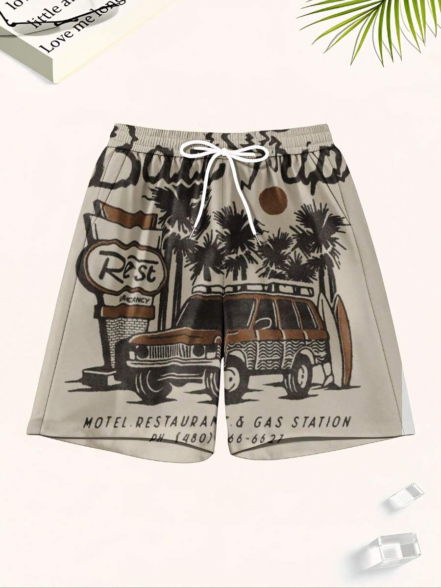 Mens Beach Trip Print Board Sh - Swim Trunk Quick Dry avis et prix