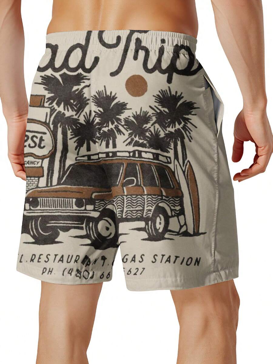 Mens Beach Trip Print Board Sh - Swim Trunk Quick Dry avis et prix