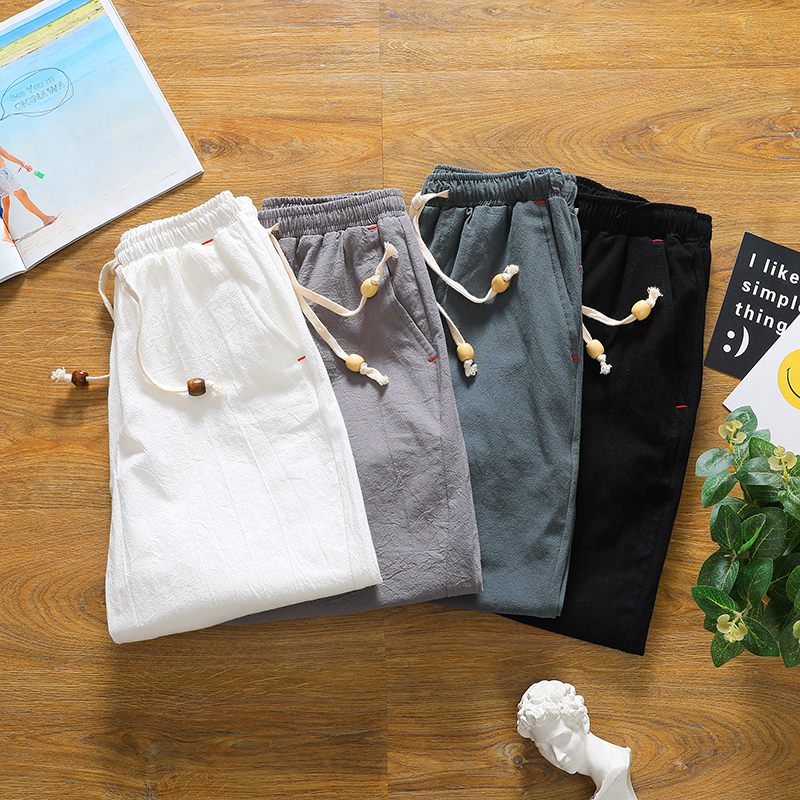 Brand men's summer fashion sol - Short Linen Drawstring avis et prix
