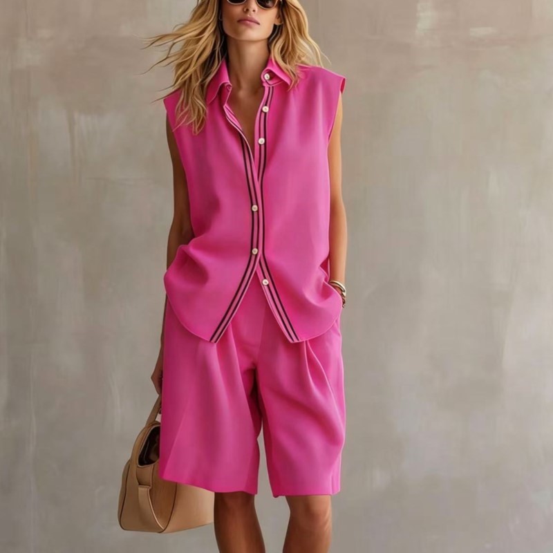 Summer Fashion Solid Linen Ble - Shirt Camp Collar avis et prix