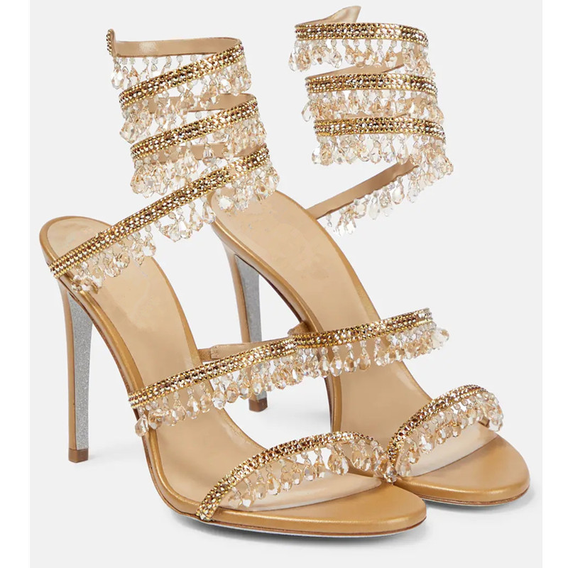 Sexy Green Crystal Fringe Stil - Casual Sandal Leather avis et prix
