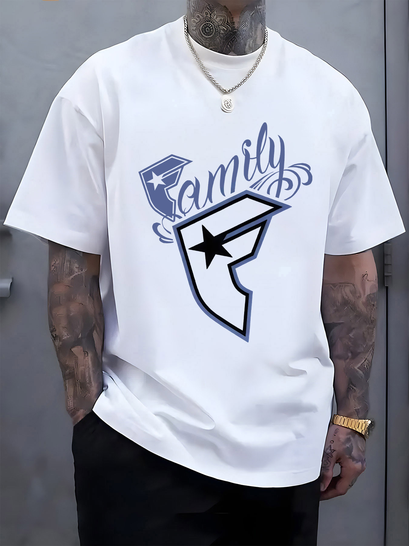 Men's Casual T-Shirt Family Gr - Linen Shirt Breathable avis et prix