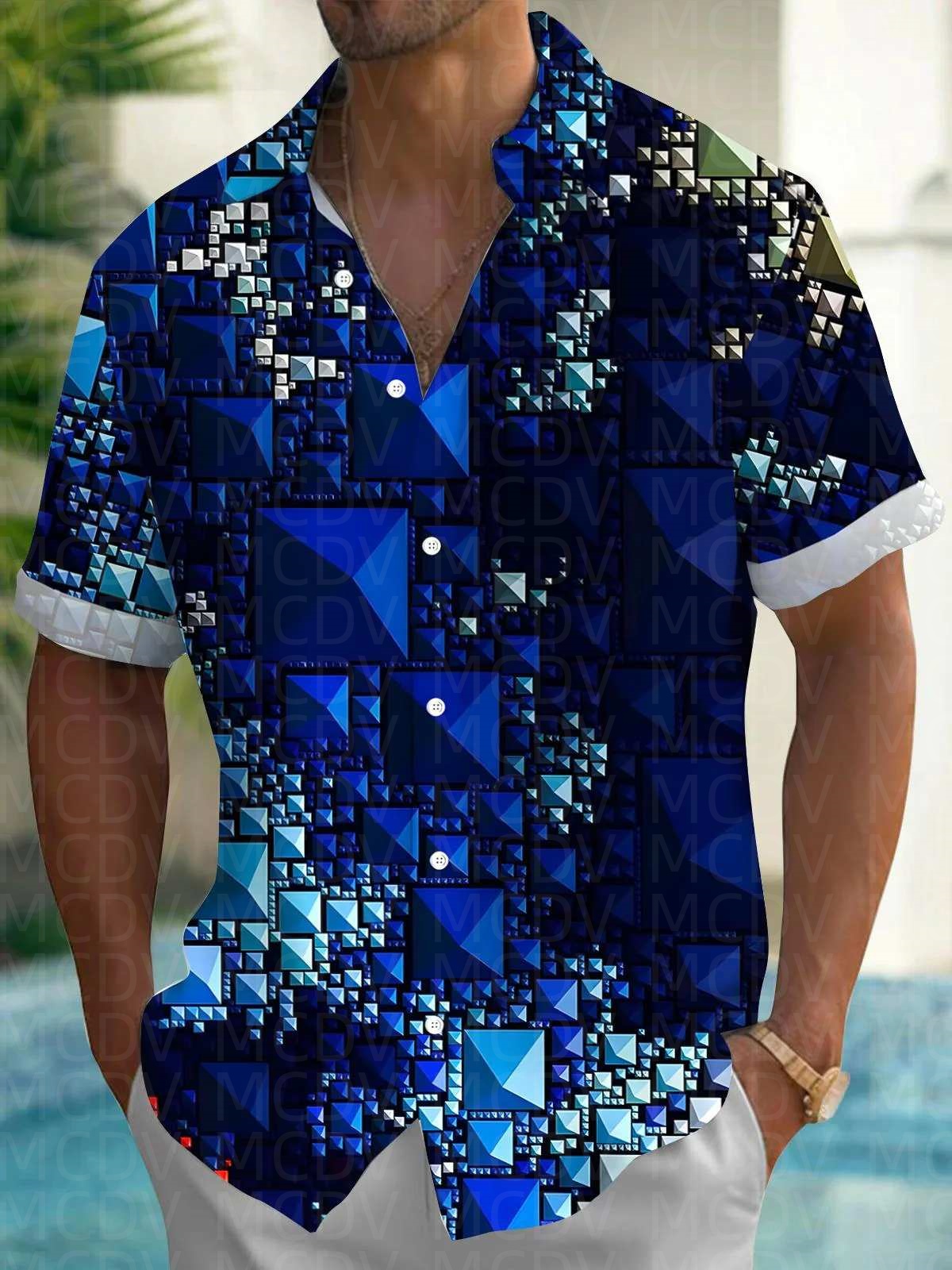 Sun Pattern Style Men's Hawaii - Shirt Camp Collar avis et prix