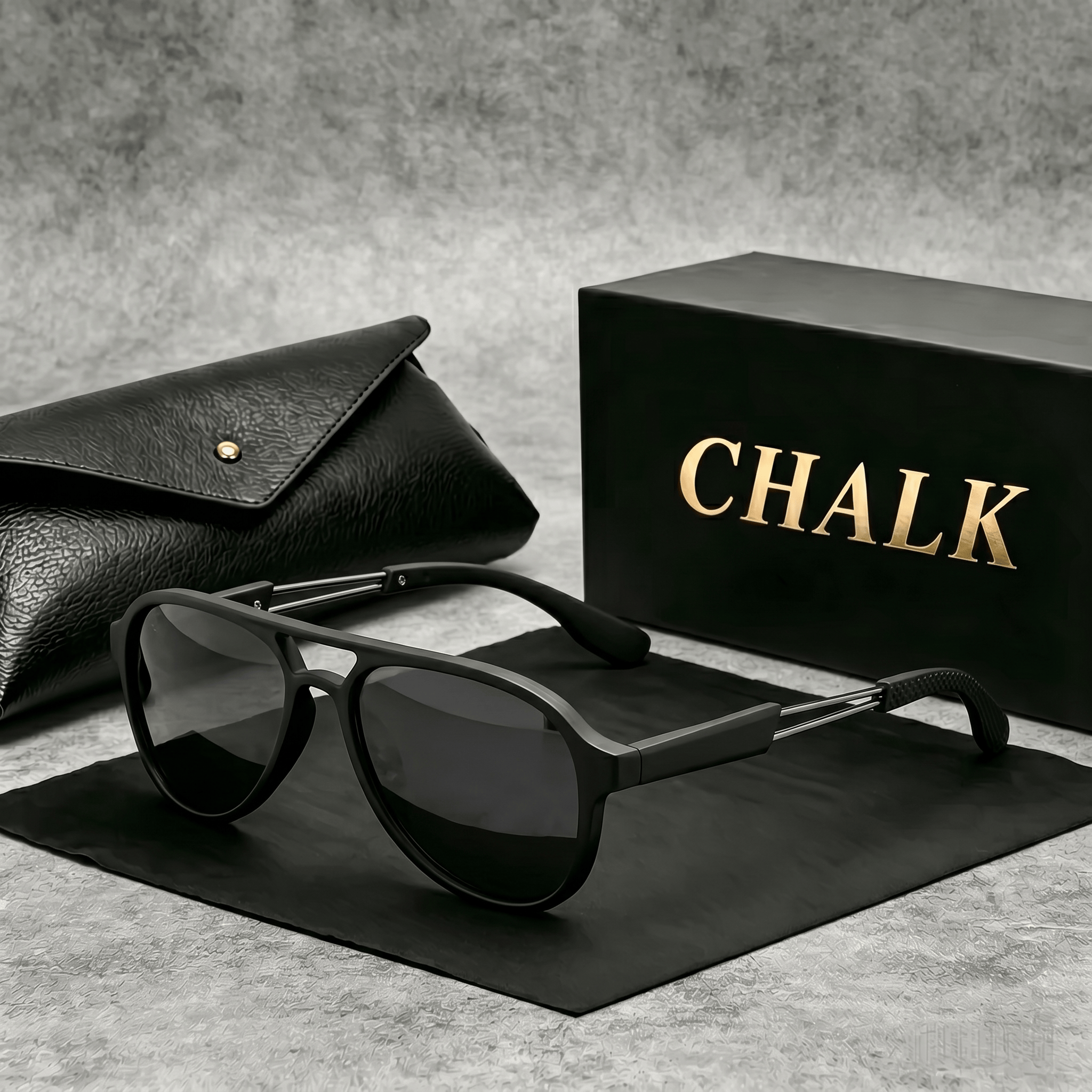 CHALK Men's Vintage Dual-Bridg - Sunglasses Aviator Polarized avis et prix