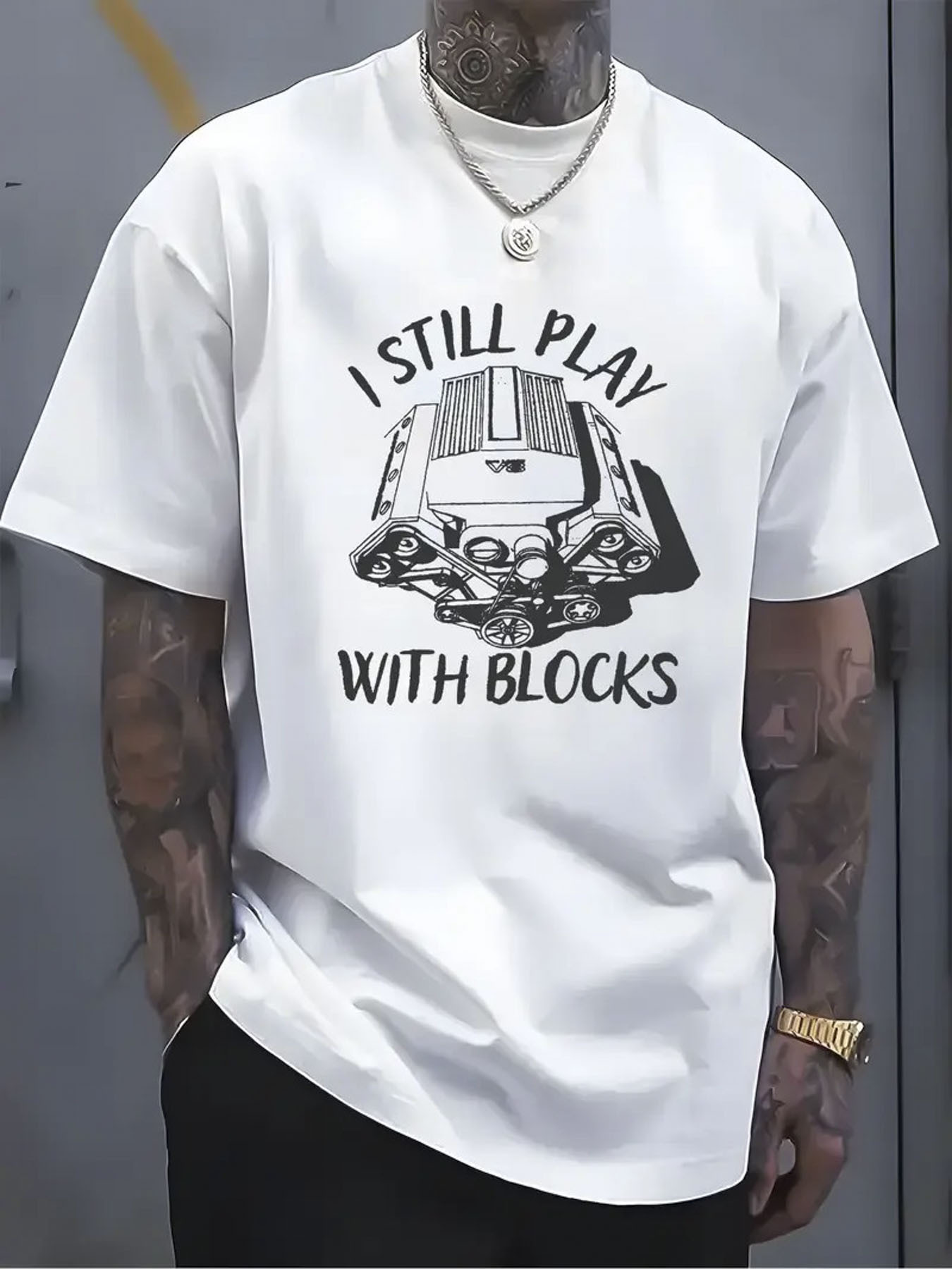 Men's 100% Cotton T-Shirt with - Tee Graphic Print avis et prix