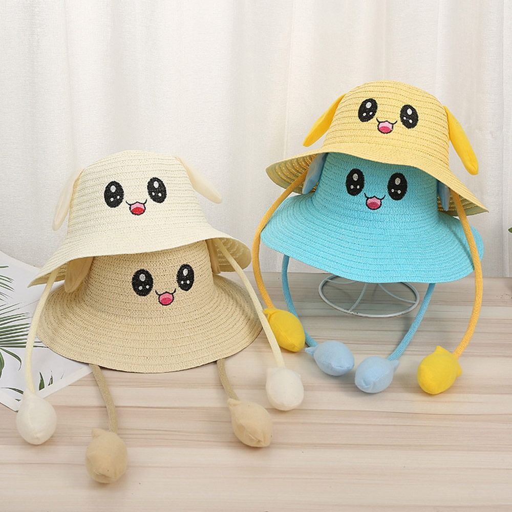 Summer Bucket Cap Moving Ears  - Bucket Hat Straw avis et prix