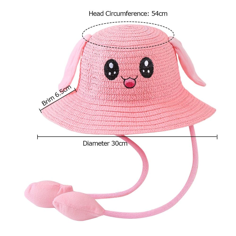 Summer Bucket Cap Moving Ears  - Bucket Hat Straw avis et prix