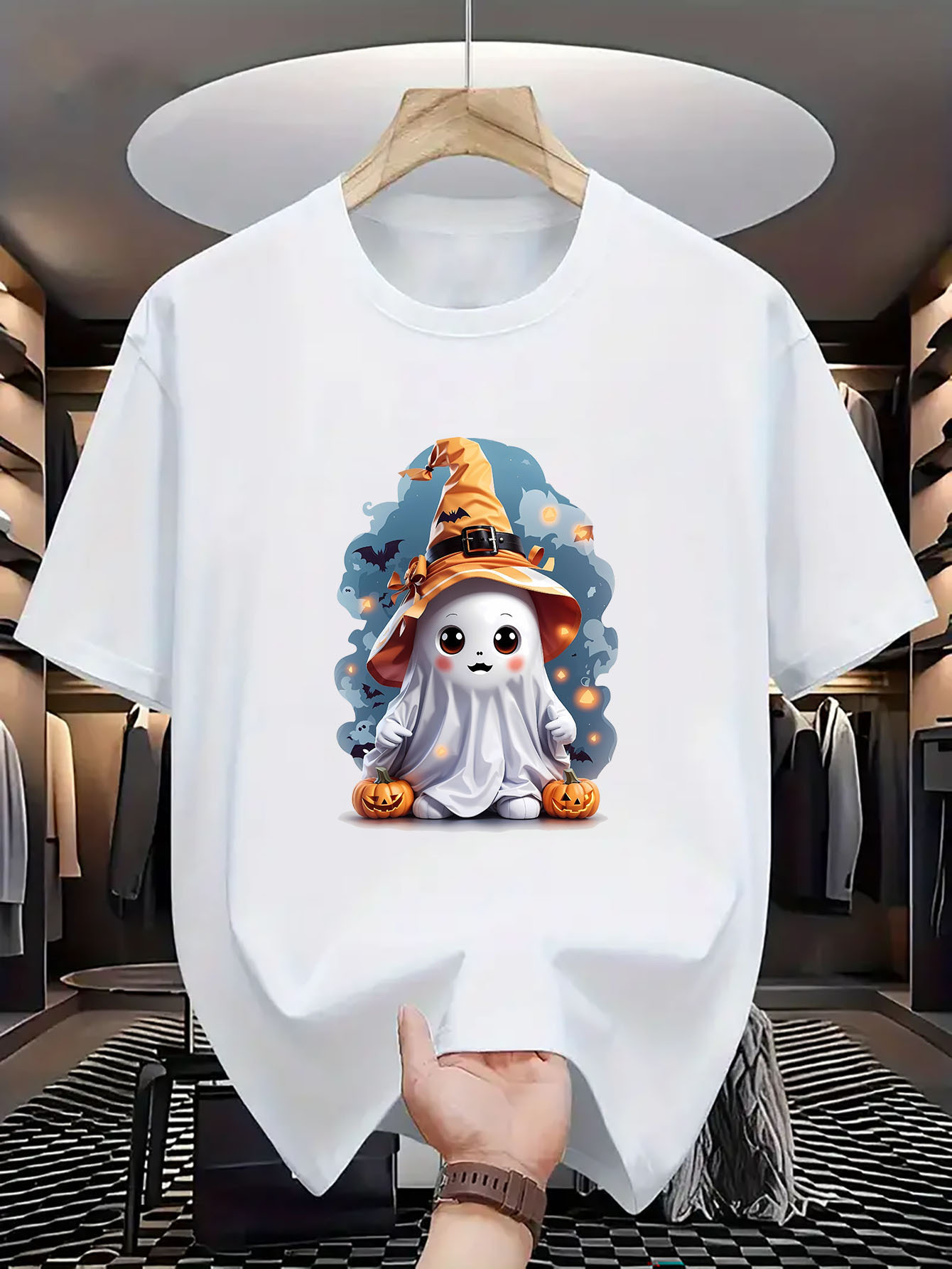 Halloween Cute Ghost Wizard Pu - Linen Shirt Breathable avis et prix