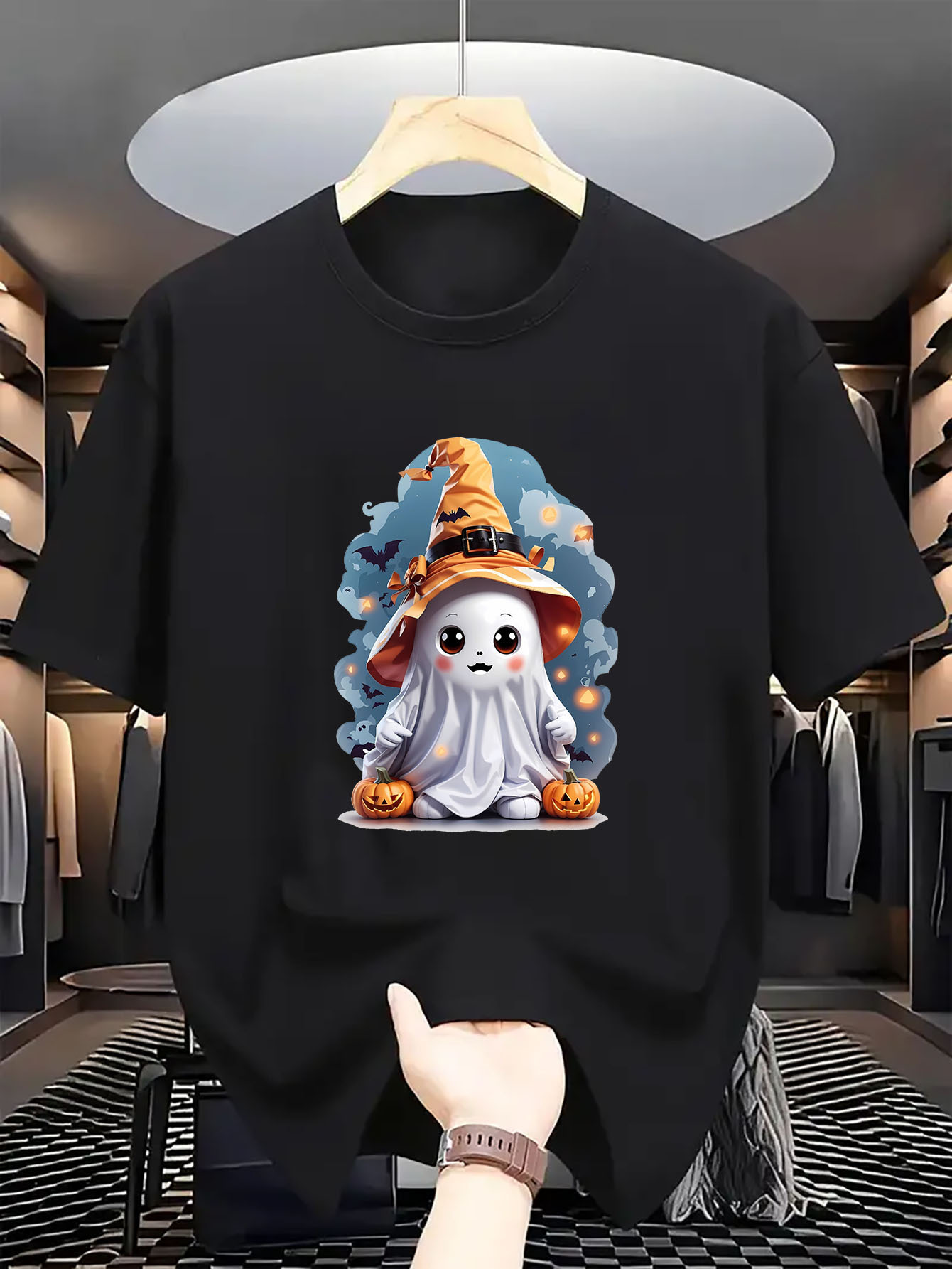 Halloween Cute Ghost Wizard Pu - Linen Shirt Breathable avis et prix