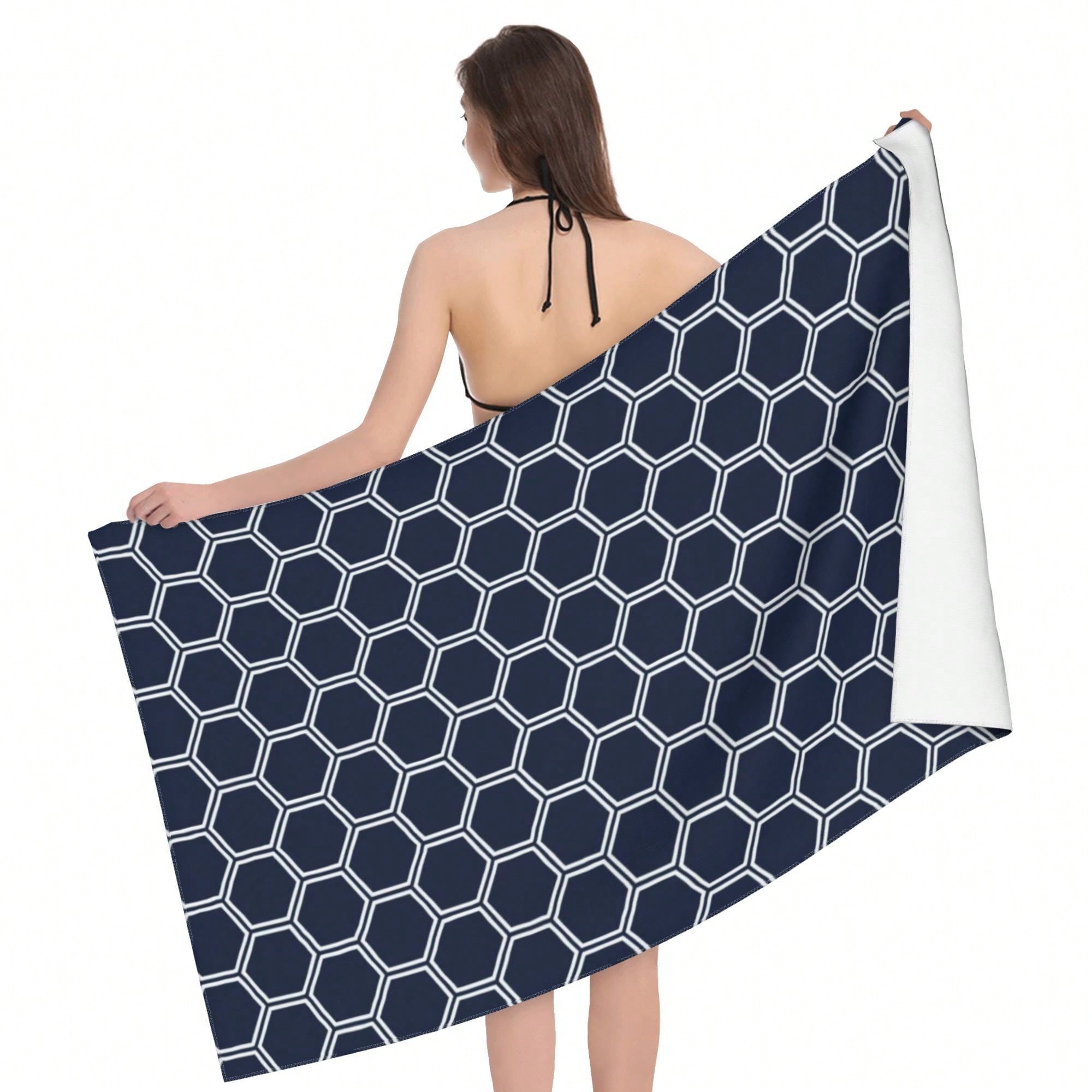 Geometric Pattern Cla1ssic StY - Beach Towel Large avis et prix