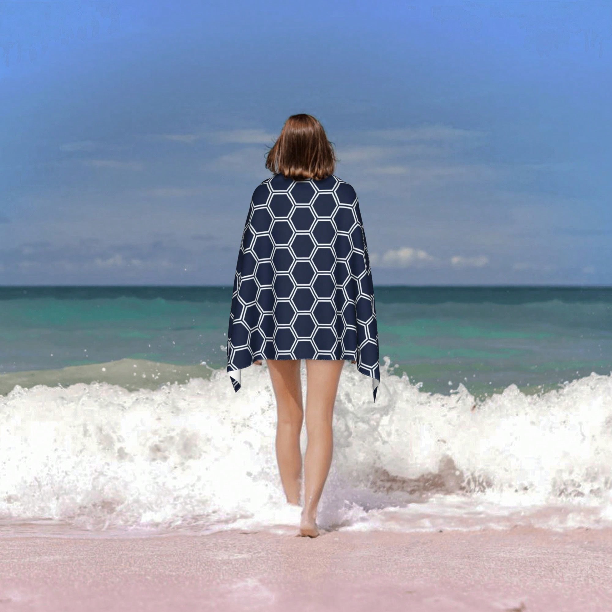 Geometric Pattern Cla1ssic StY - Beach Towel Large avis et prix