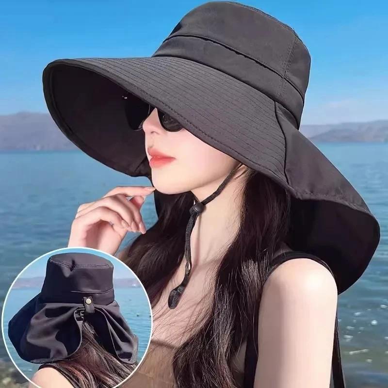 Outdoor UV Anti Neck Protectio - Bucket Hat Straw avis et prix