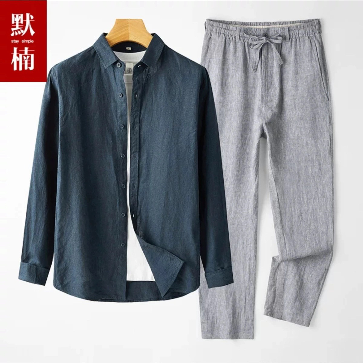 Spring New Men's Cotton Linen  - Linen Shirt Breathable avis et prix