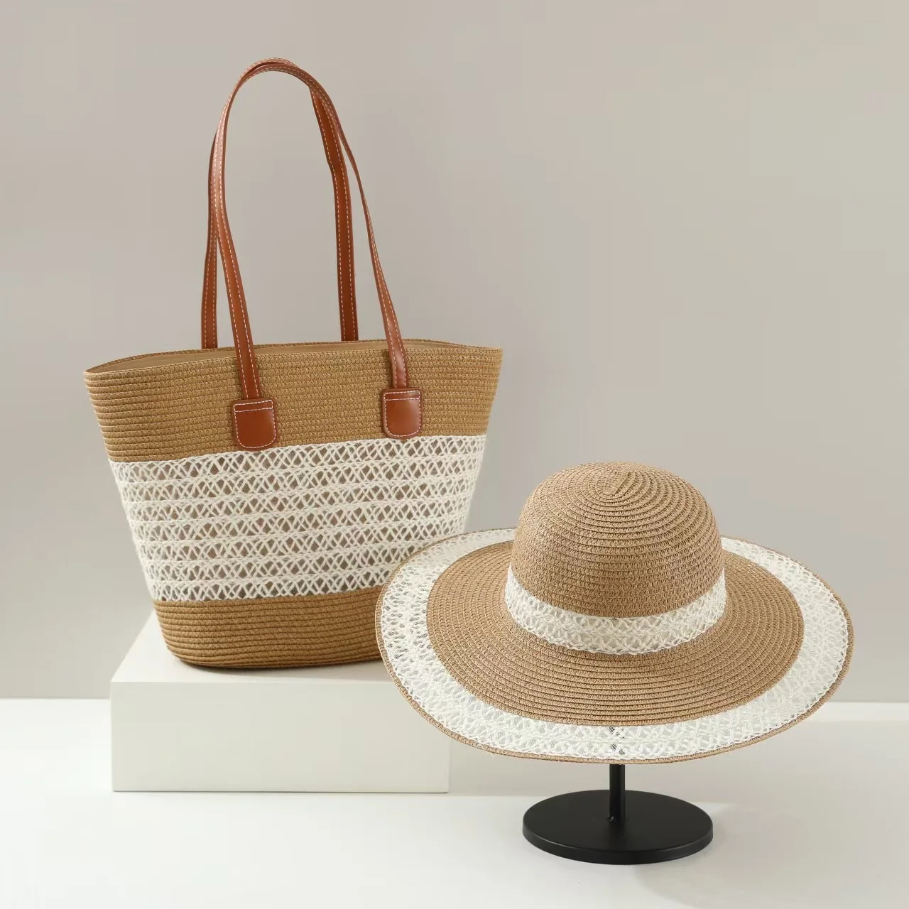 Large Capacity Straw Woven Bag - Bucket Hat Straw avis et prix