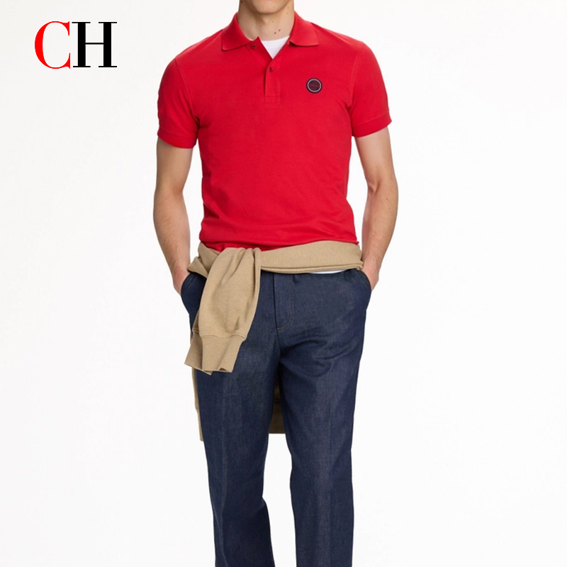 CH Red Accent Circular Rubber  - Polo Shirt Pique avis et prix