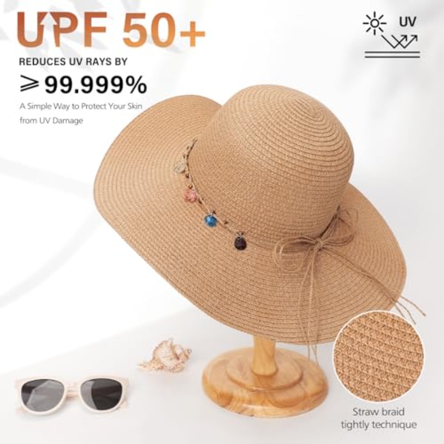 Trifabricy Beach Sun Straw Hat - Packable Hat Nylon avis et prix