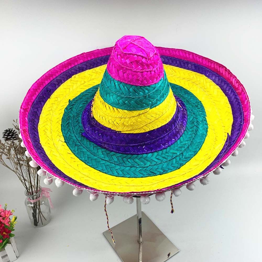 Summer Wide Brim Mexican Party - Bucket Hat Straw avis et prix