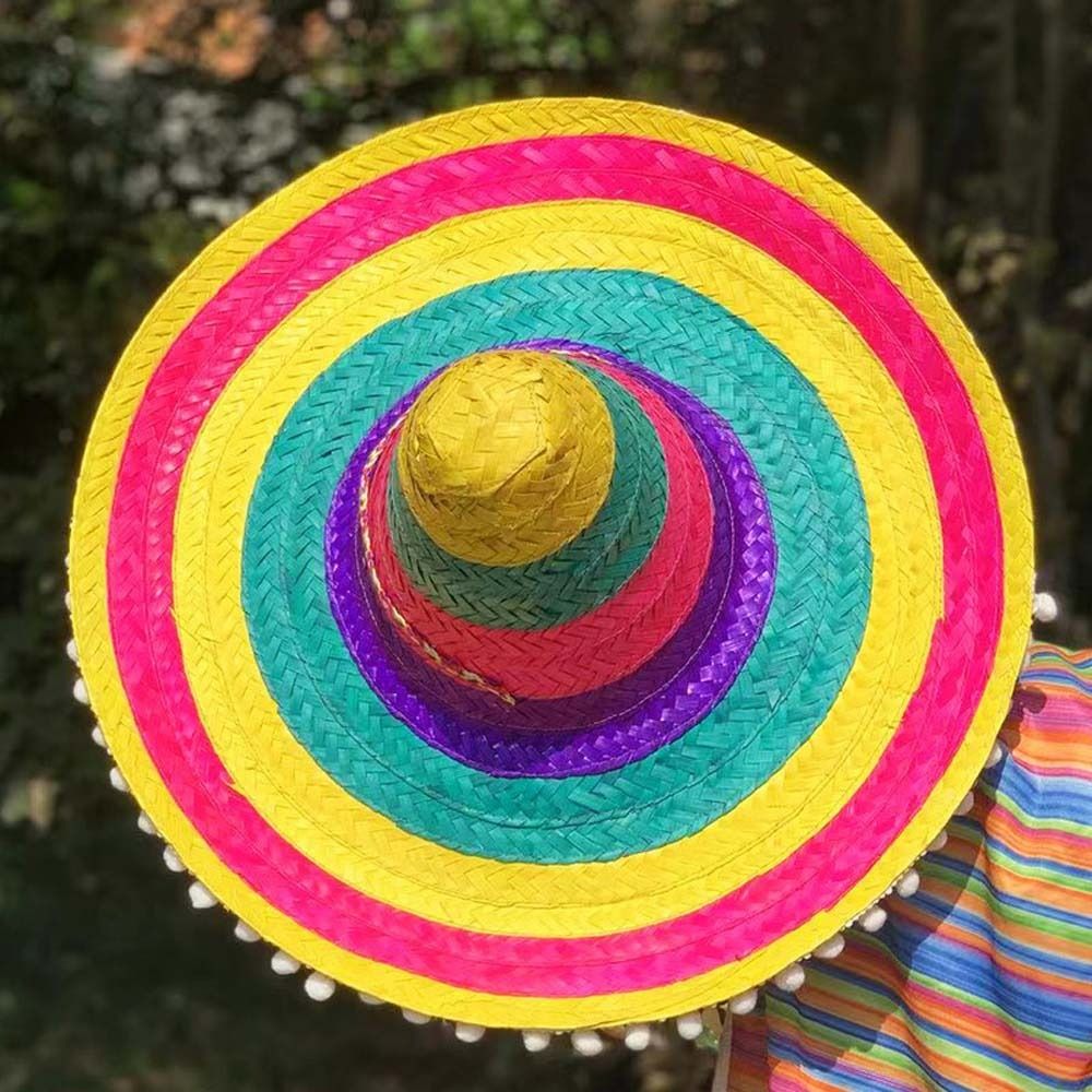 Summer Wide Brim Mexican Party - Bucket Hat Straw avis et prix