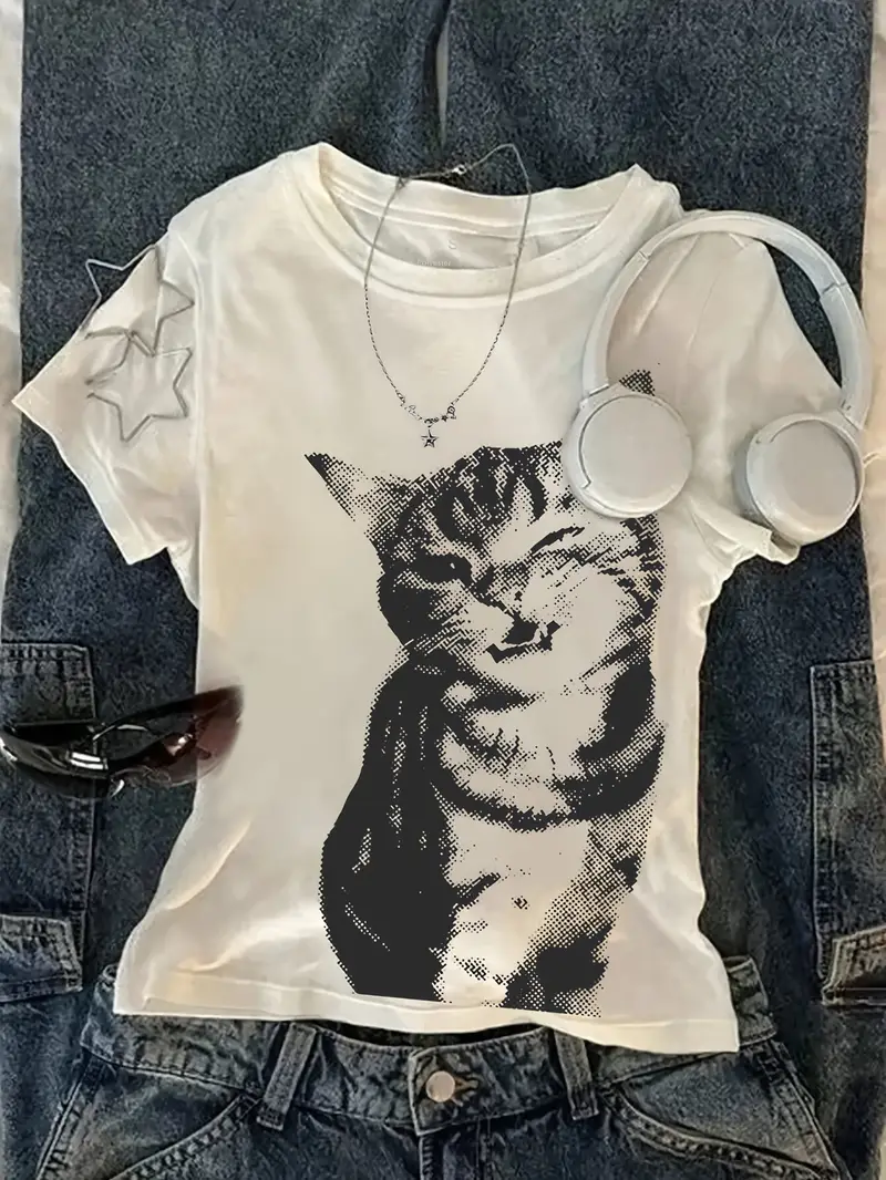 Summer Harajuku Letter Graphic - Tee Graphic Print avis et prix