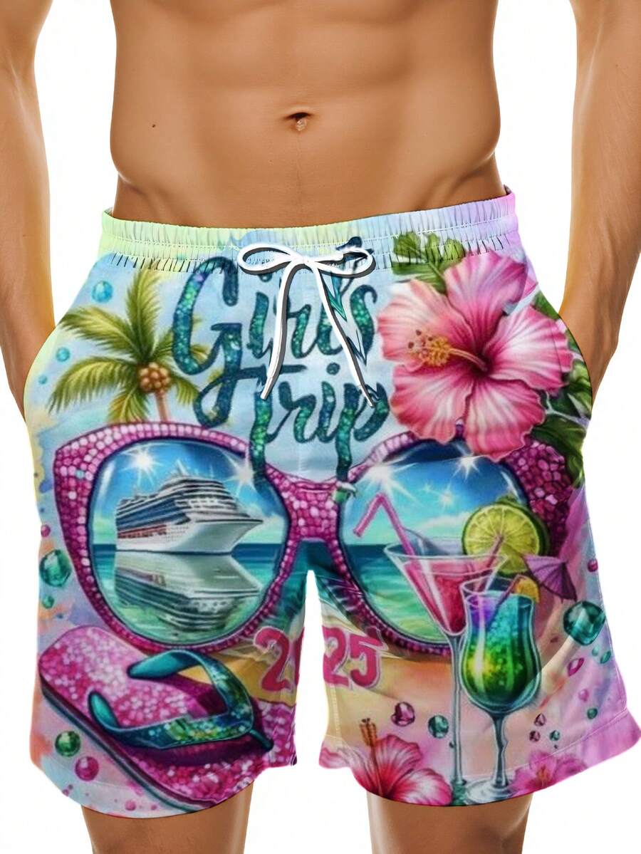 Mens Beach Swim Trunks 3D Prin - Swim Trunk Quick Dry avis et prix