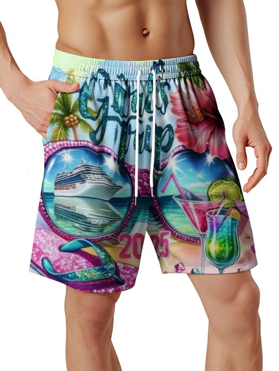 Mens Beach Swim Trunks 3D Prin - Swim Trunk Quick Dry avis et prix