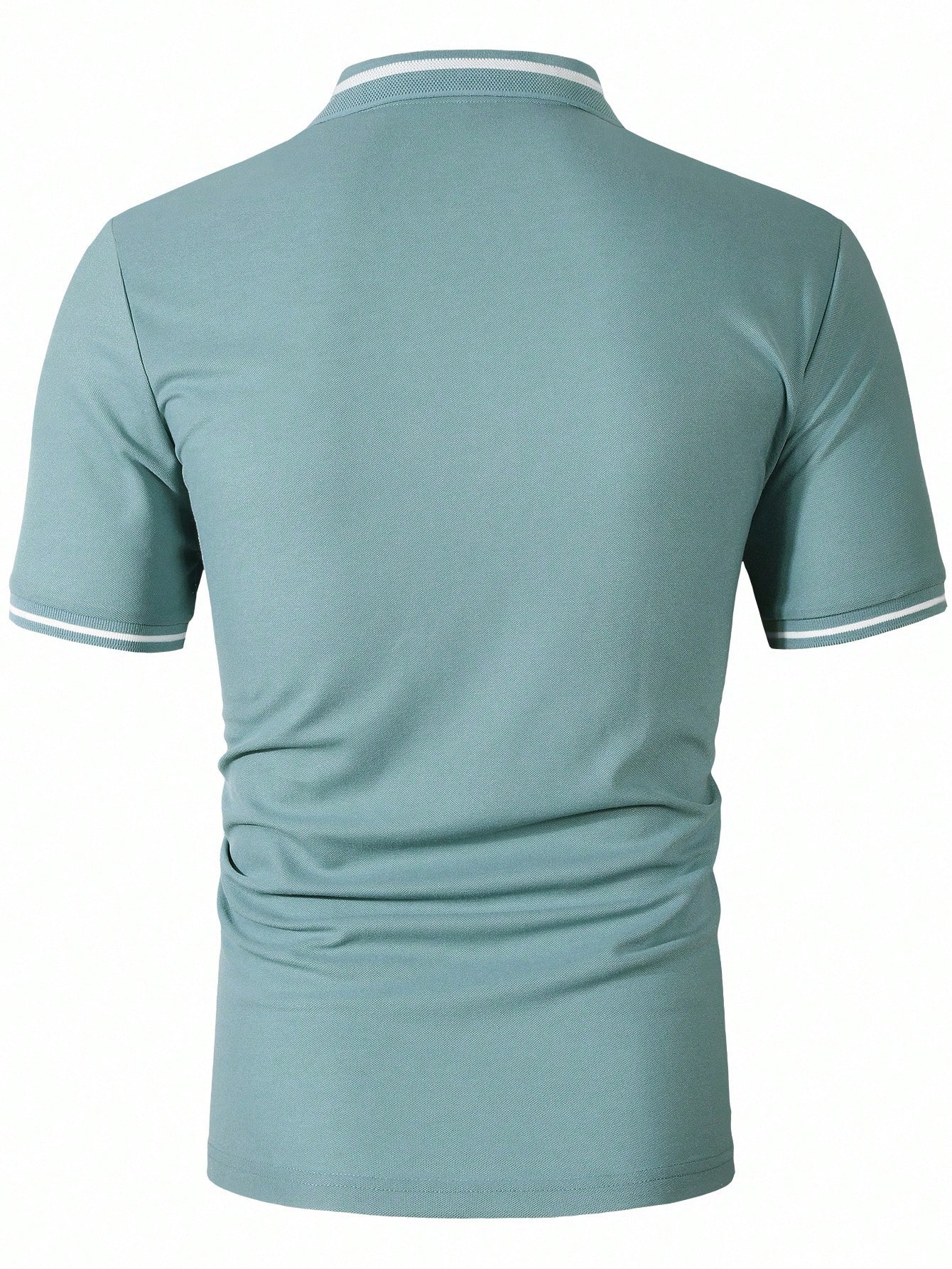 Men's Light Teal Short Sleeve  - Polo Shirt Pique avis et prix
