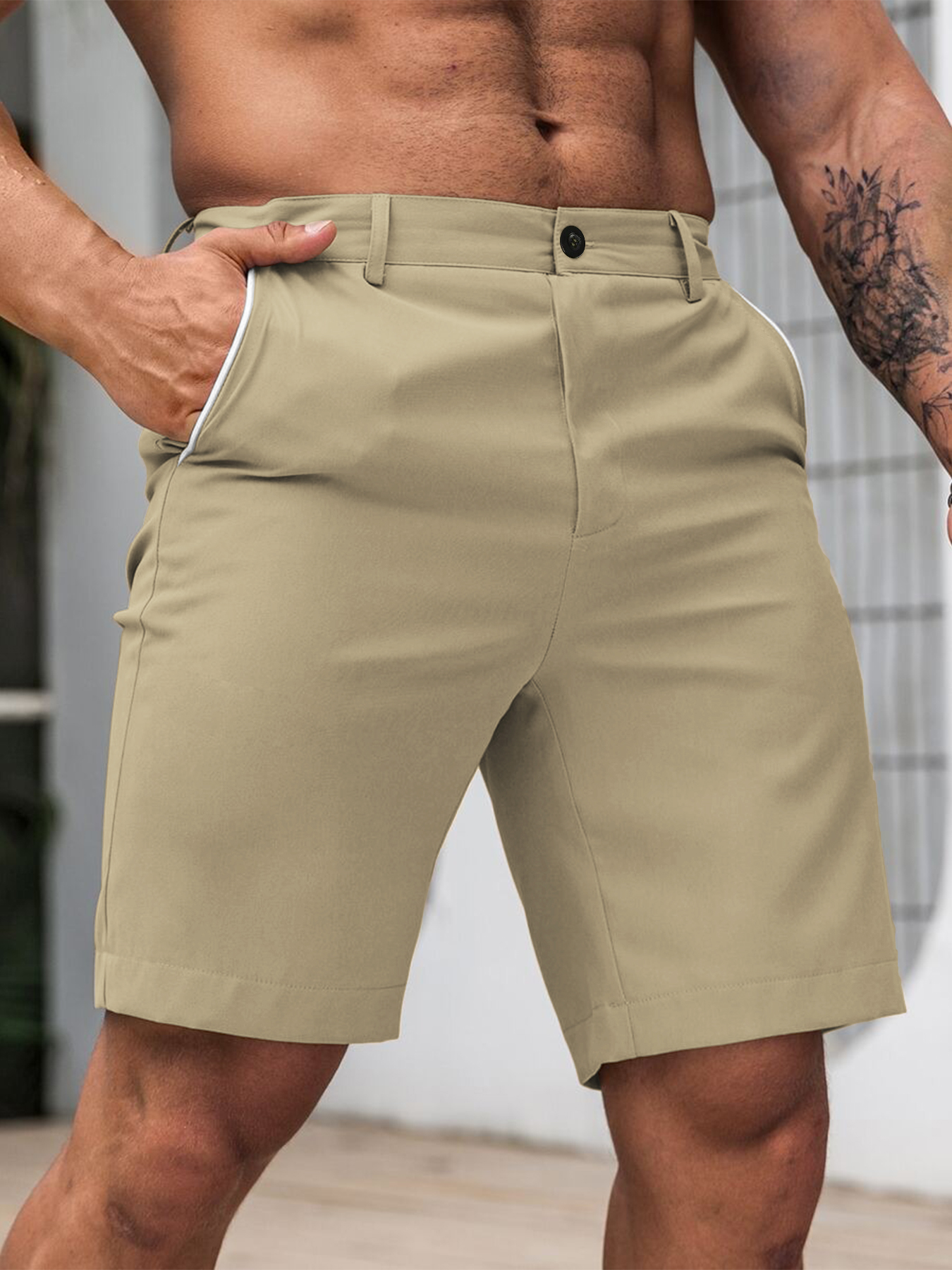 Men Fashion Slim Fit Chino Sho - Shorts Chino Slim avis et prix