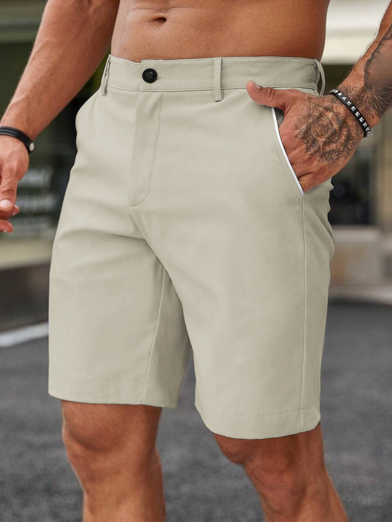 Men Fashion Slim Fit Chino Sho - Shorts Chino Slim avis et prix
