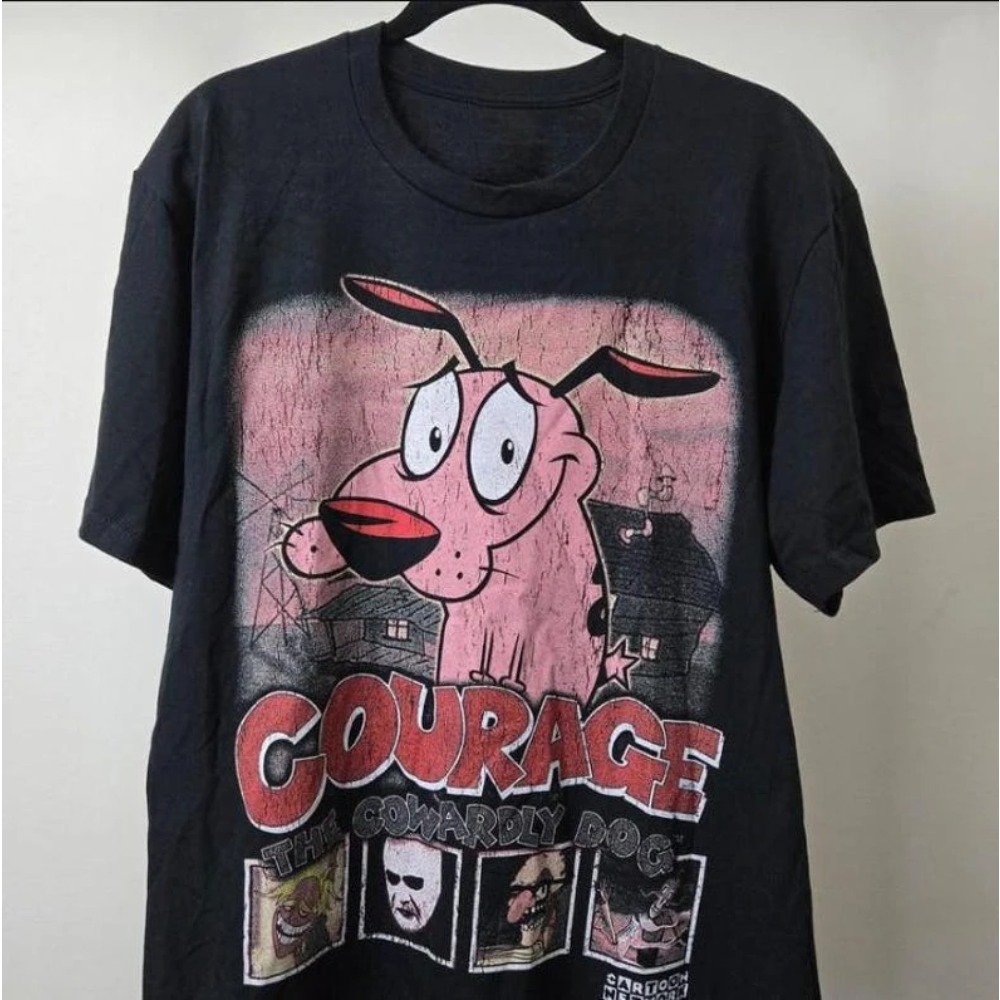 Summer Vintage Courage The Cow - Tee Graphic Print avis et prix