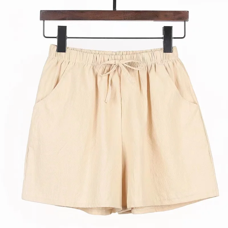2024 New Summer Cotton Linen B - Short Linen Drawstring avis et prix