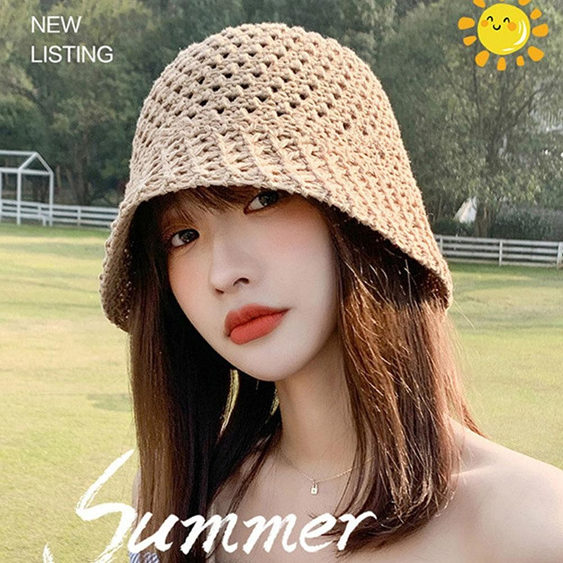 New Girls Sun Hat Wide Brim Fl - Bucket Hat Straw avis et prix
