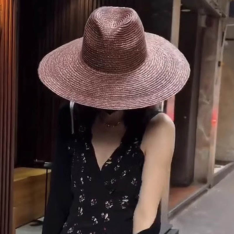 Large Brim Panama Straw Hat Fo - Bucket Hat Straw avis et prix