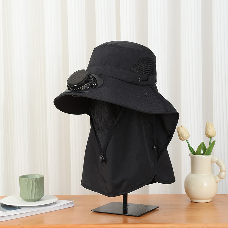 Men Solar Fan Hat Wide Brim UP - Bucket Hat Straw avis et prix