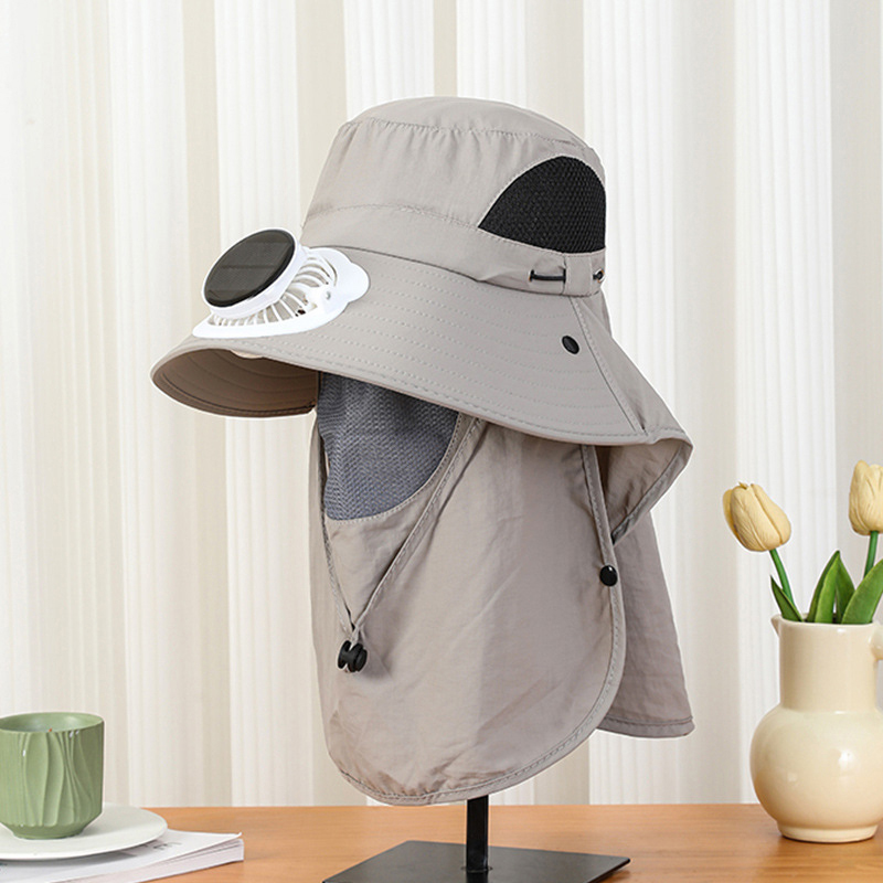 Men Solar Fan Hat Wide Brim UP - Bucket Hat Straw avis et prix
