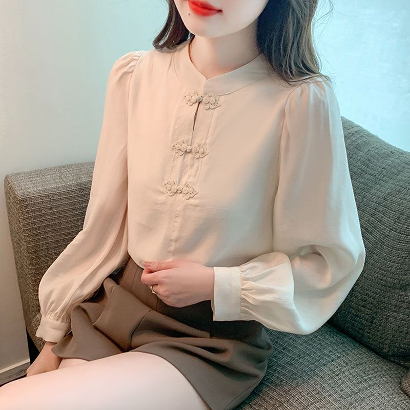 New Chinese Style Stand Up Col - Shirt Camp Collar avis et prix