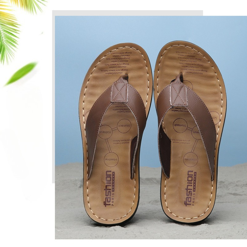 2026 Shoes Leather Men's Flip  - Flip Flop Leather Men avis et prix