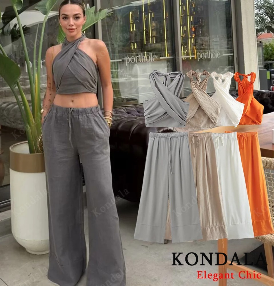KONDALA Sexy Casual Crossover  - Short Linen Drawstring avis et prix