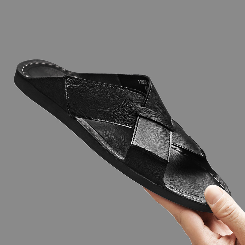 Fashion Genuine Leather Men Sl - Flip Flop Leather Men avis et prix
