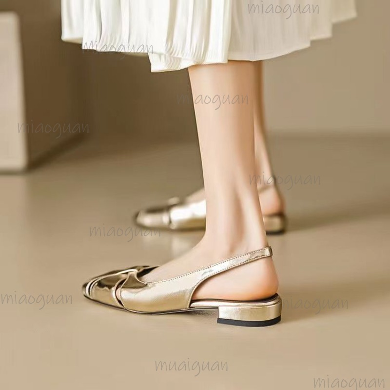 Cover Toe Low Heel Pumps Women - Casual Sandal Leather avis et prix