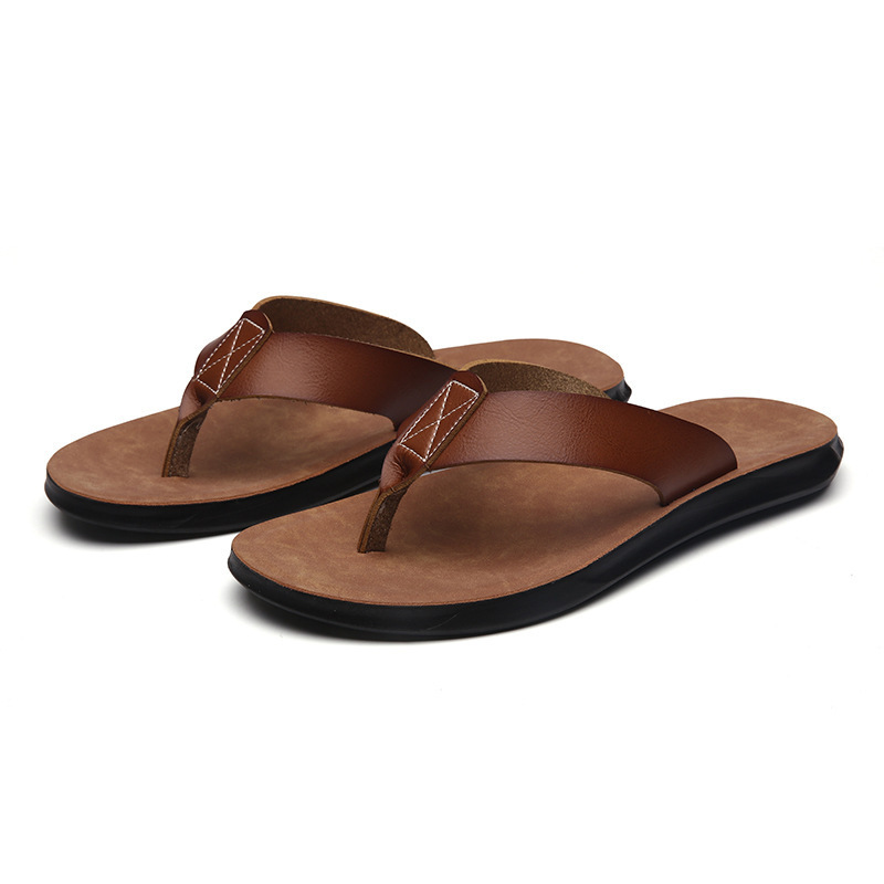 38-47 New Italian Leather Flip - Flip Flop Leather Men avis et prix