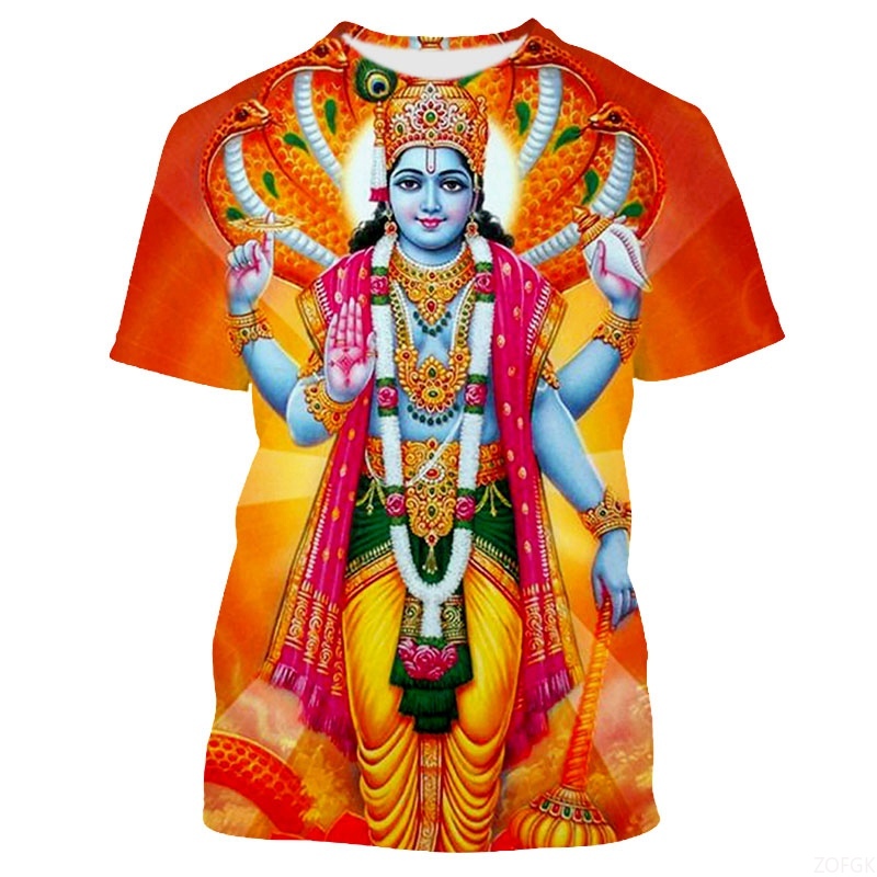 Summer Fashion Indian Deities  - Tee Graphic Print avis et prix