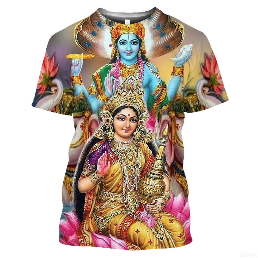 Summer Fashion Indian Deities  - Tee Graphic Print avis et prix
