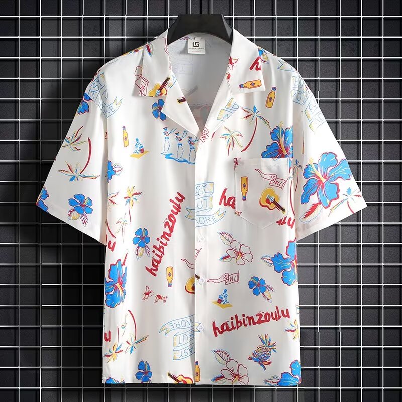 Resort Casual Short-Sleeved Sh - Resort Shirt Floral avis et prix