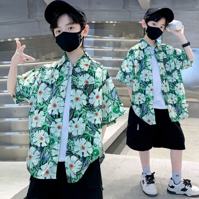 Boys' Floral Shirt Summer Set  - Resort Shirt Floral avis et prix