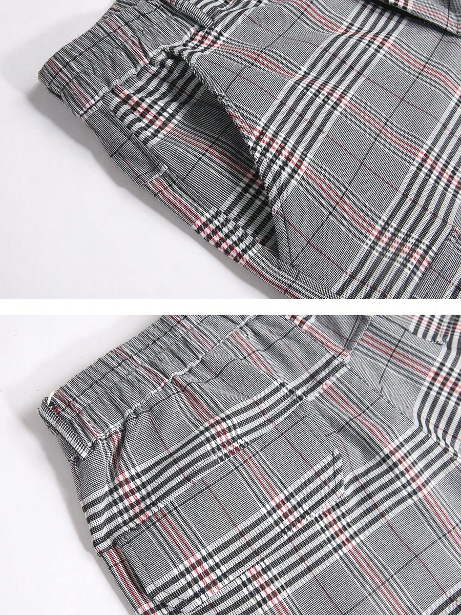 Mens Slim Fit Stretch Plaid Dr - Shorts Chino Slim avis et prix